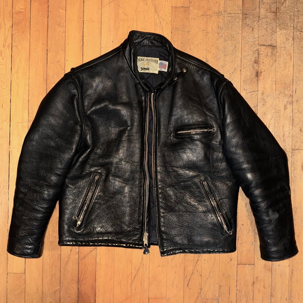 Schott vintage 601HH Café Racer in Horsehide Leather 46R